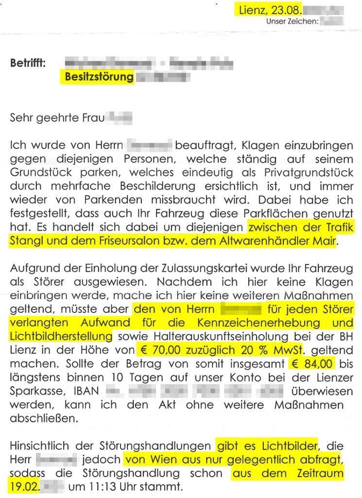 186 tage pu 19.02. bis 23.08. 84, gebühr xxx