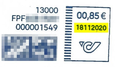 70 tage ra 10.09. bis 16.11. poststempel 18.11.xxx